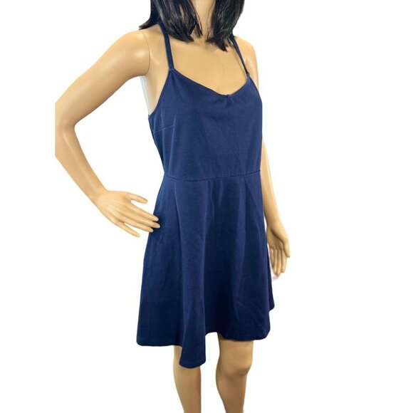 (5 for $25) Old Navy Fit & Flare Summer Dress in Navy size Large - Picture 2 of 6
